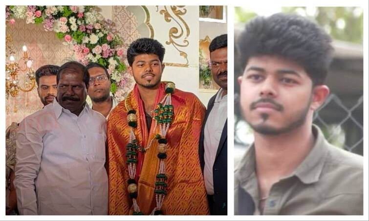 Jason Sanjay participate PMK GK Mani family marriage function viral video சும்மா மாஸா.. கெத்தா.. அரசியல்வாதி வீட்டு திருமணத்திற்கு எண்ட்ரி கொடுத்த விஜய்யின் மகன் ஜேசன் சஞ்சய்!