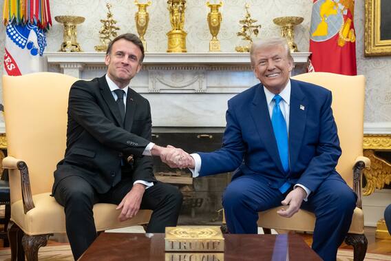 ‘No, In Fact…': Macron Corrects Trump On Ukraine Funding In Viral Video