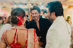 Shah Rukh Khan Dazzled In Black At Aadar-Alekha's Wedding, Inside PICS Show Actor Hugging The Groom