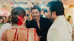 Shah Rukh Khan Dazzled In Black At Aadar-Alekha's Wedding, Inside PICS Show Actor Hugging The Groom