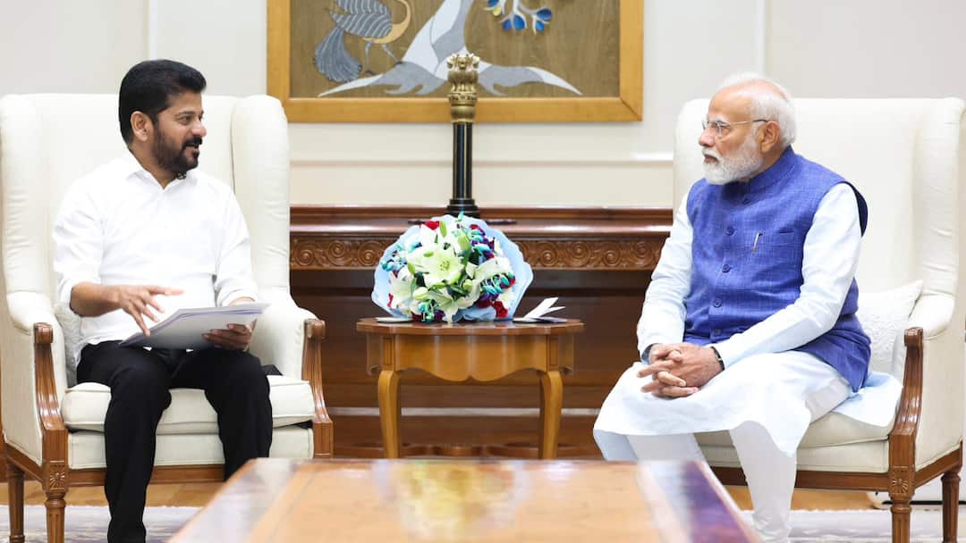 Telangana CM Revanth Reddy Meets PM Modi, Seeks Nod For Hyderabad Metro Expansion & Semiconductor Hub Telangana CM Reddy Meets PM Modi, Seeks Nod For Hyderabad Metro Expansion & Semiconductor Hub