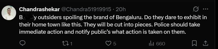 They Will Be Cut Into Pieces': Bengaluru Couple’s Bike Stunt Sparks 'Migrant' Debate — Video