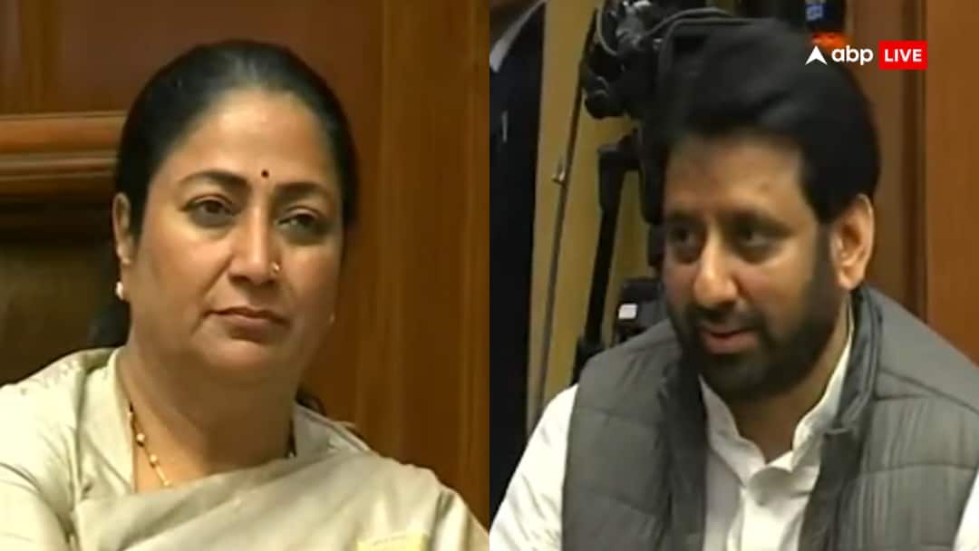 Amanatullah Khan Attack On CM Rekha Gupta BJP Vijendra Gupta Over AAP MLAs Suspension Delhi Assembly ANN विधानसभा में अकेले बचे AAP विधायक अमानतुल्लाह खान, CM रेखा गुप्ता से बोले, 'हमारी तो यही...'