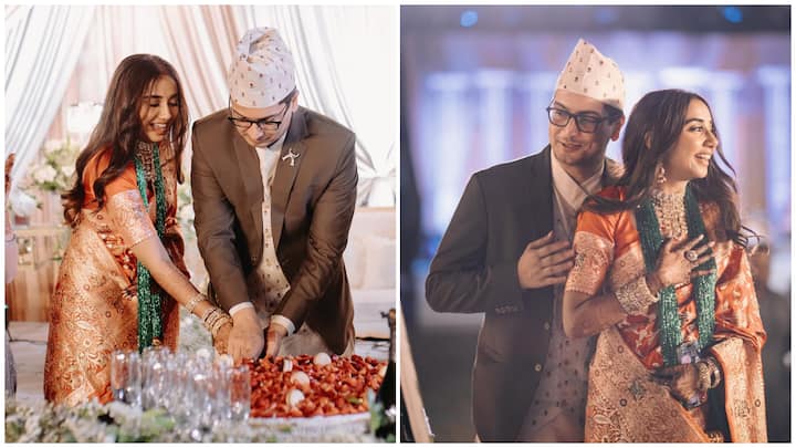 Prajakta Koli and Vrishank Khanal got married in a dreamy wedding ceremony on February 25, amid close friends and family. The couple threw their reception party on Wednesday, February 26.