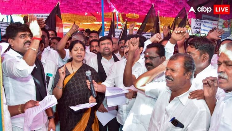 three language policy protest in Tamil nadu DMK MP Kanimozhi says What is the need to learn Hindi Hindi In Tamil Nadu: 'हिंदी कोई हमारी मातृभाषा नहीं, सीखने की क्या जरूरत?', केंद्र सरकार की लैंग्वेज पॉलिसी पर यूं भड़कीं कनिमोझी