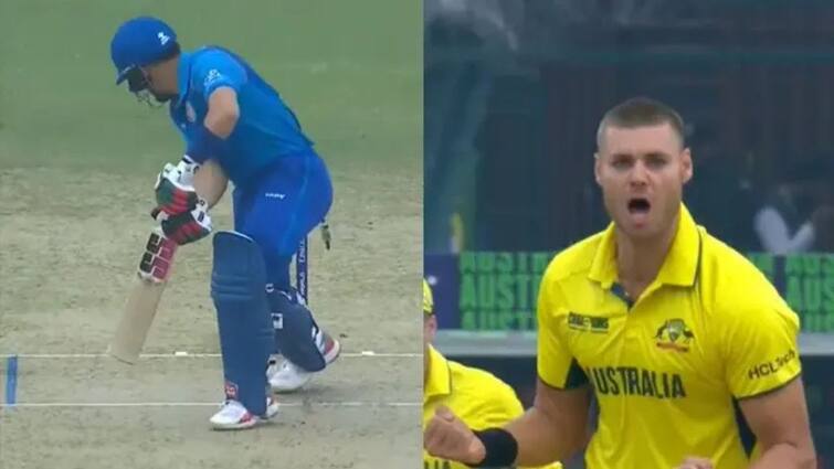 What a Ball Spencer Johnson's Mitchell Starc-esque  yorker  Rahmanullah Gurbaz in AFG vs AUS VIDEO Spencer Johnson: ஸ்பென்சர் ஜான்சனின் அதிரடி யாக்கர் பந்து; ரசிகர்கள் பாராட்டு - வீடியோ வைரல்!