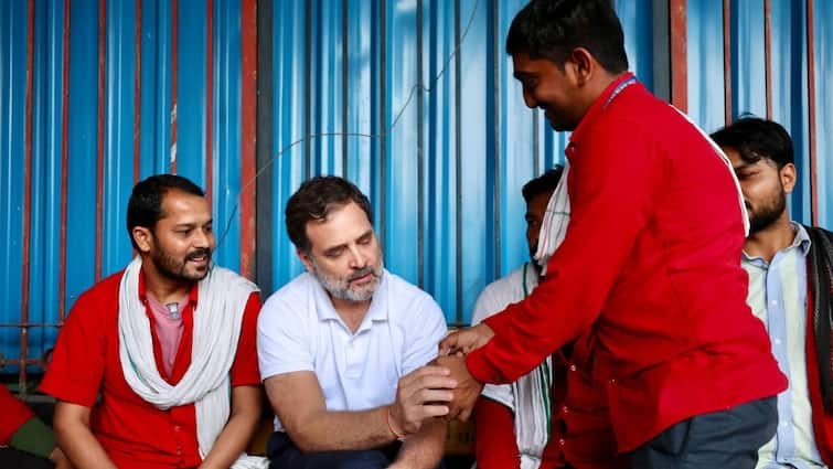 Rahul Gandhi Meets Porters At New Delhi Railway Station: 'Thanked Them For Saving Lives During Stampede'