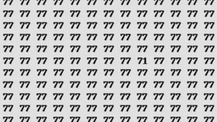 छिपे हुए 71 को सफलतापूर्वक खोजने के लिए , संख्याओं पर ध्यान केंद्रित करना और उन्हें ध्यान से स्कैन करना जरूरी है. 71 और आस-पास के 77 के बीच अंतरों को गौर से देखें.