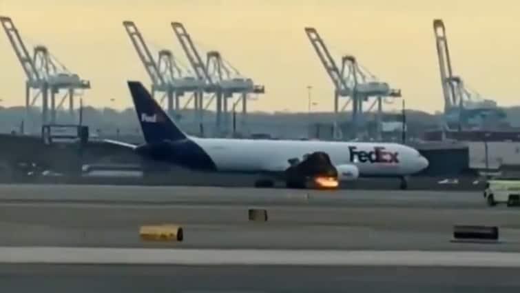 FedEx Cargo Plane Makes Emergency Landing After Bird Strike Sparks Engine Fire — Video