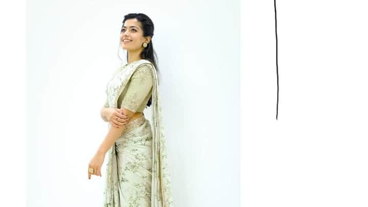 Looking divine in white, Rashmika donned a breezy floral print saree. The soft prints and flowing silhouette exuded effortless elegance, making the look perfect for a timeless and graceful appeal. (Image Source: Instagram/ rashmika_mandanna)