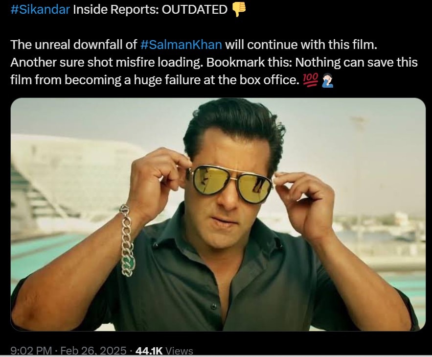 Salman Khan की Sikandar होगी बड़ी Flop, भाई को रिटायरमेंट ले लेना चाहिए...', ऐसे पोस्ट देखते ही भड़क उठे फैंस