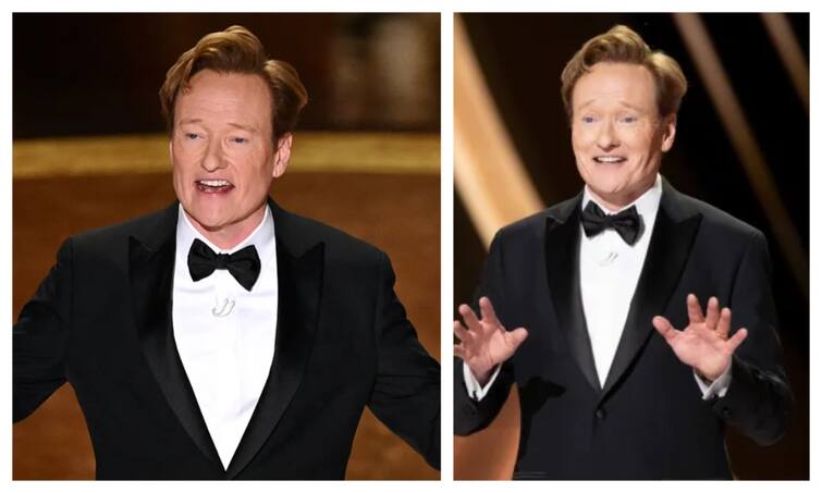Oscar 2025 Host conan o brien speaks in Hindi ஆஸ்கர் மேடையில் இந்திய ரசிகர்களுக்காக தொகுப்பாளர் செய்த செயல்! குவியும் பாராட்டுக்கள்!