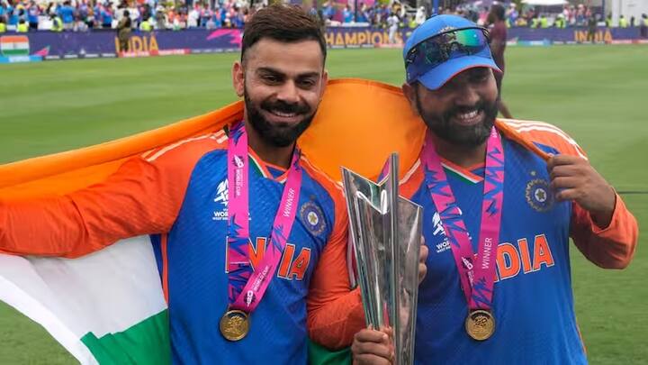 T20 વર્લ્ડકપ જીતનારો સૌથી મોટી ઉંમરના કેપ્ટન - રોહિત શર્મા T20 વર્લ્ડકપ જીતનાર સૌથી મોટી ઉંમરના કેપ્ટન છે. રોહિત શર્માએ 37 વર્ષની ઉંમરે T20 વર્લ્ડકપનો ખિતાબ જીત્યો હતો. વર્ષ 2024 માં ટીમ ઈન્ડિયાએ વેસ્ટ ઈન્ડિઝમાં T20 વર્લ્ડકપનો ખિતાબ જીત્યો હતો.