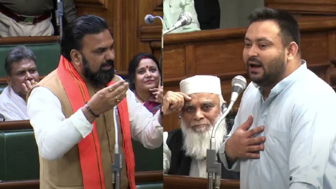 Budget Session 2025: बिहार विधानसभा में पक्ष-विपक्ष की लड़ाई पिता तक आई, तेजस्वी यादव से भिड़े सम्राट चौधरी bihar assembly budget session 2025 Tejashwi Yadav and Samrat Choudhary came face to face in the House Budget Session 2025: बिहार विधानसभा में पक्ष-विपक्ष की लड़ाई पिता तक आई, तेजस्वी यादव से भिड़े सम्राट चौधरी