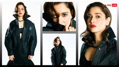 ब्रालेट, ब्लेजर और स्कर्ट... ब्लैक ड्रेस में तमन्ना भाटिया का क्लासी लुक, लिपस्टिक पर अटकी निगाहें