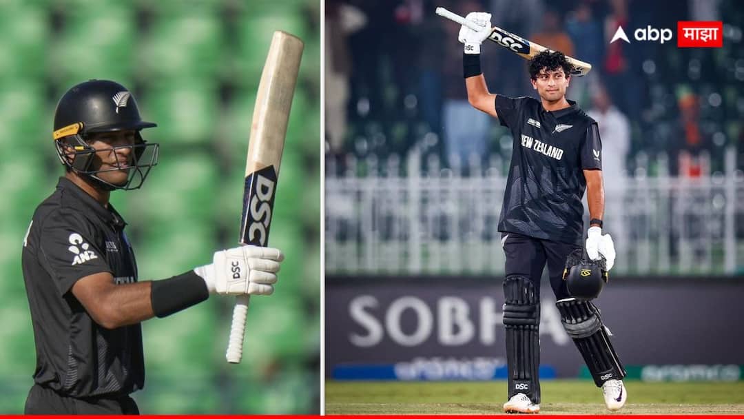 rachin ravindra fifth century in icc tournaments nz vs sa semi final Champions Trophy 2025 Cricket News Marathi Rachin Ravindra : रचिन रवींद्रनं पाकिस्तानात शतक ठोकलं; इकडं विराट कोहलीची धाकधुक वाढली, ICC टूर्नामेंटमध्ये नव्या किंगचा उदय?