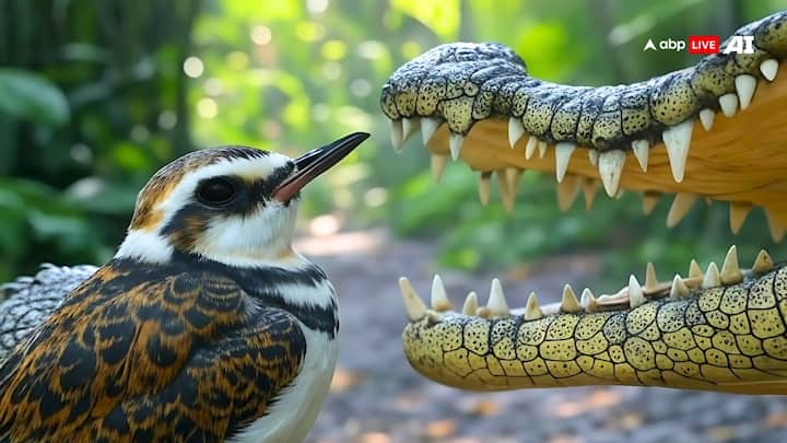 प्लोवर बर्ड्स बिना किसी डर के मगरमच्छ के मुंह में घुस जाते हैं और दांतों की सफाई का काम करते हैं. ये पक्षी मगरमच्छ के दांतों के बीच फंसा मांस निकालाकर खाने का काम करते हैं.