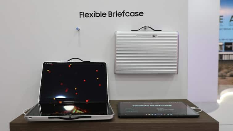 mwc 2025 samsung showcase Flexible Briefcase laptop concept here are details