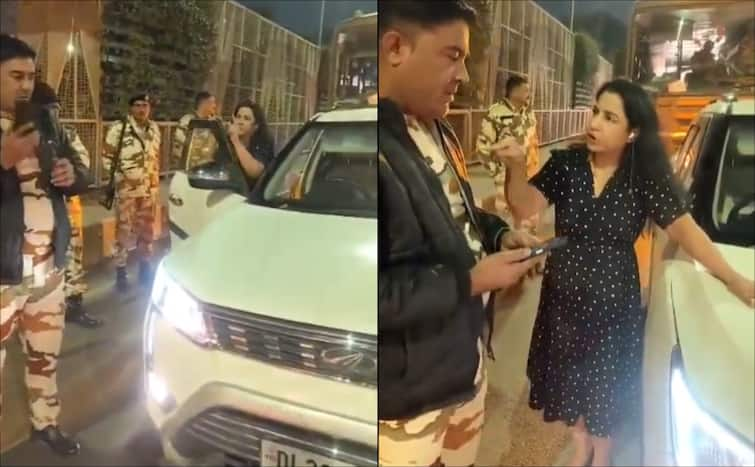 Drunk Woman Creates Chaos, Blocks ITBP Jawans on Delhi Road; Video Goes Viral