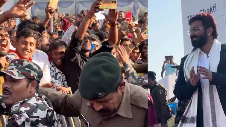 Pawan Singh in Sasaram huge crowd gathered in his program ann सासाराम में पवन सिंह के कार्यक्रम में बेकाबू हुई भीड़, पुलिस के छूटे पसीने