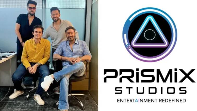 Ajay devgn with danish devgan And vatsal seth launches Ai generative media company Ajay Devgn ने लॉन्च की एआई जेनरेटिव मीडिया कंपनी, सिनेमा को ले जाएंगे नई उंचाईयों पर