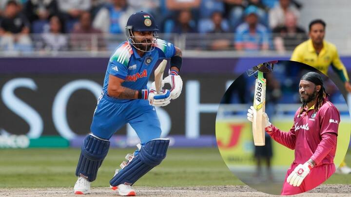 Champions Trophy 2025 Final: विराट कोहली भारत-न्यूजीलैंड फाइनल मैच के दौरान इतिहास रच सकते हैं. वे सबसे ज्यादा रन बनाने के मामले में क्रिस गेल का रिकॉर्ड तोड़ सकते हैं.