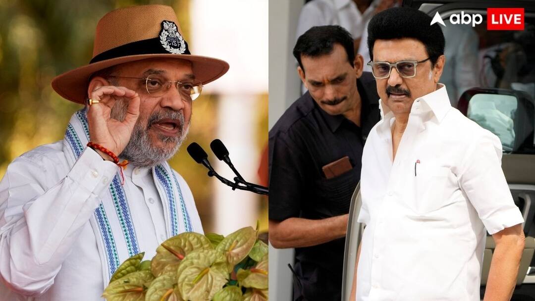 Hindi Protest In Tamil Nadu: 'LKG स्टूडेंट PHD होल्डर को लेक्चर दे रहा' तमिलनाडु सीएम का तंज, अमित शाह ने दे दिया जवाब Amit Shah Reply on Tamil nadu cm stalin LKG Student Lecturing PhD Holder remark on hindi NEP Hindi Protest In Tamil Nadu: 'LKG स्टूडेंट PHD होल्डर को लेक्चर दे रहा' तमिलनाडु सीएम का तंज, अमित शाह ने दे दिया जवाब