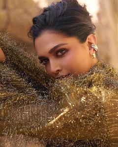 Deepika Padukone Exudes Glam In A Glittering Gold Sabyasachi Gown, See Pics