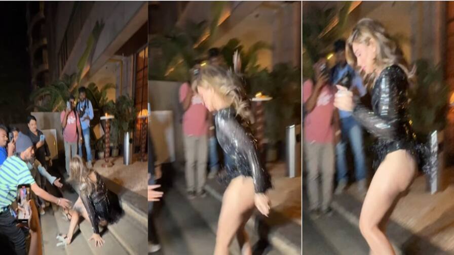 Bollywood: યે યે યે ધડામ...હાઈ હીલ્સે દીધો દગો, બોલિવૂડ અભિનેત્રી સીડી પરથી નીચે પડી, જુઓ વીડિયો bollywood Actress kangana-sharma-fell-down-from-stairs video viral Bollywood: યે યે યે ધડામ...હાઈ હીલ્સે દીધો દગો, બોલિવૂડ અભિનેત્રી સીડી પરથી નીચે પડી, જુઓ વીડિયો