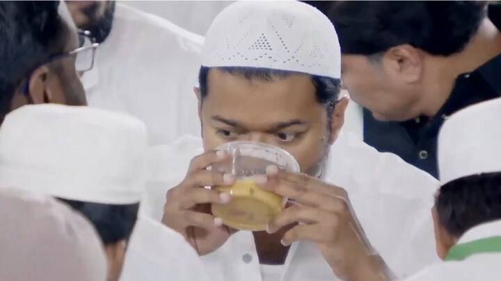 உணவருந்தி , நோன்பு திறந்த விஜய்