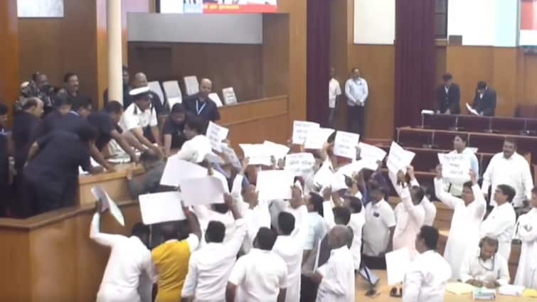 Protests In Odisha Assembly Over Change In Panchayati Raj Day, Crime Against Women: WATCH