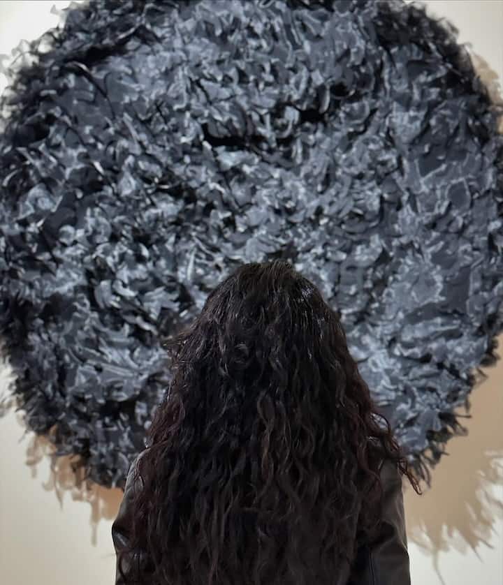 A highlight from their Mexico trip was a picture in front of an optical illusion art wall featuring abstract, geometric patterns.