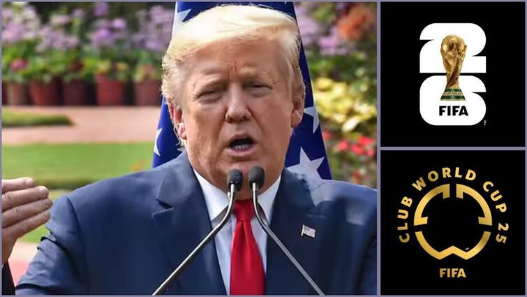 Trump Says FIFA World Cup Will Be More Exciting Amid Disputes With Canada and Mexico Trump on FIFA: கனடா, மெக்சிகோவை பந்தாடும் ட்ரம்ப், ஃபிபா கால்பந்து குறித்து கூறியது என்ன.?
