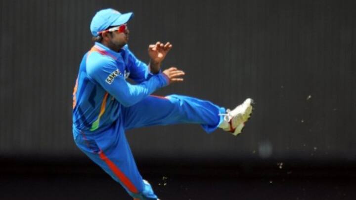 सौरव गांगुली और विराट कोहली के बाद तीसरे नंबर पर सुरेश रैना हैं. चैंपियंस ट्रॉफी के 11 मैचों में सुरेश रैना ने 8 कैच पकड़े. (फोटो क्रेडिट- सोशल मीडिया)