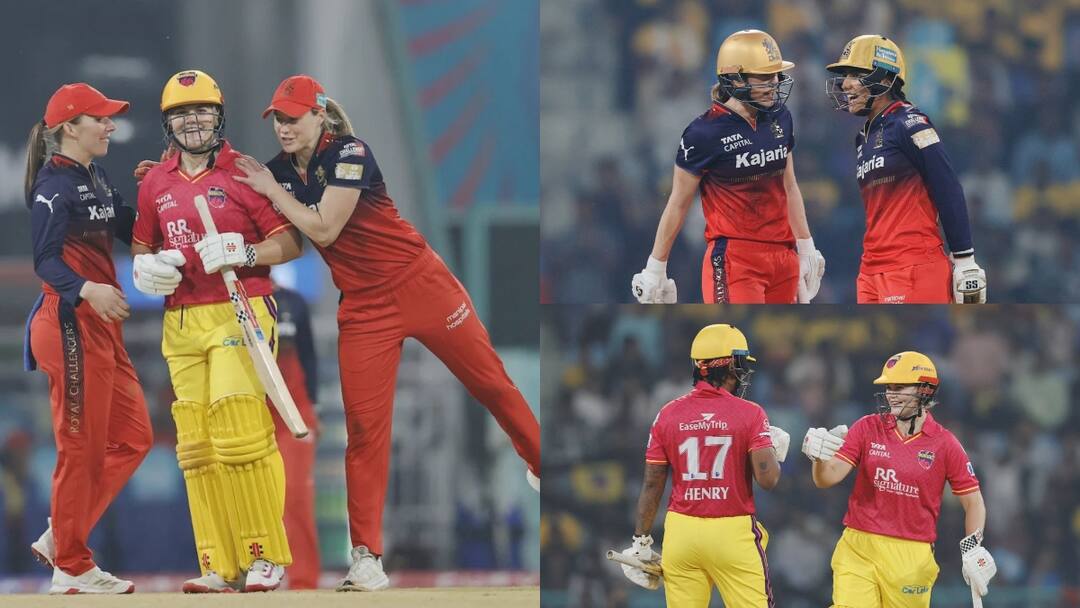 up vs rcb highlights wpl 2025 rcb crashes out playoffs up warriorz defeated royal challengers bengaluru by 12 runs यूपी ने किया बड़ा 'खेल', पिछले साल की चैंपियन RCB को किया WPL प्लेऑफ की दौड़ से बाहर; 12 रनों से हराया