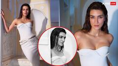 भीगे बाल...कातिल अदाएं, ऑफ शोल्डर व्हाइट गाउन में अप्सरा सी खूबसूत दिखीं कृति सेनन, वायरल हुईं तस्वीरें