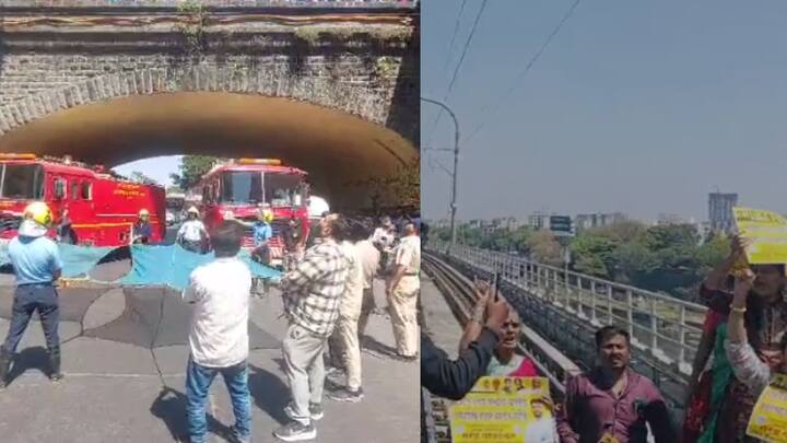 मेट्रोमध्ये तरुणांना रोजगार मिळावा,या मागणीसाठी शरद पवार गटाच्या पदाधिकारी, कार्यकर्त्यांनाकडून पुणे महानगरपालिकेच्या जवळील मेट्रो स्टेशन च्या ट्रॅकवर उभा राहून आंदोलन करण्यात येत आहे.