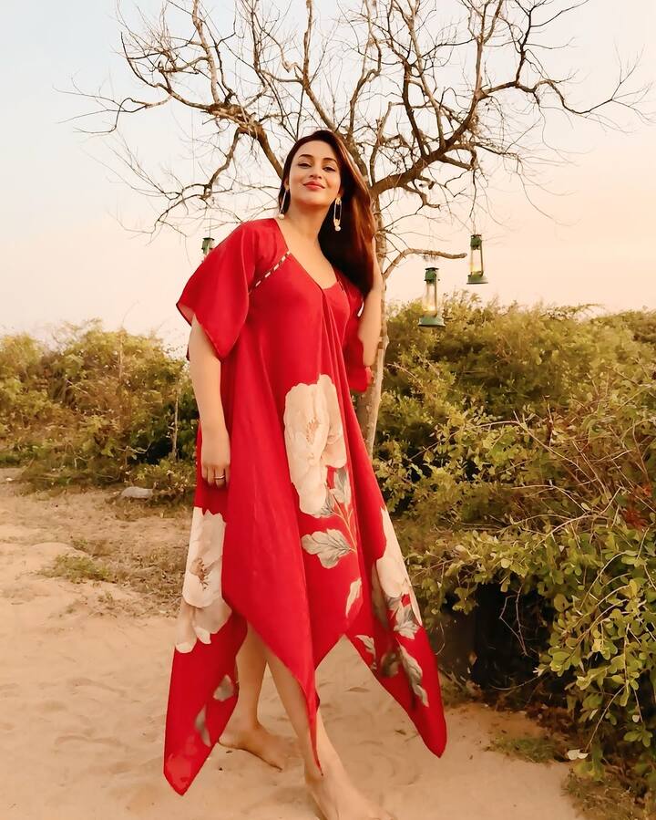 एक्ट्रेस ने अपना लुक लाइट मेकअप, खुले स्ट्रेट बालों और कानों में मैचिंग लॉन्ग ईयररिंग्स पहनकर कंपलीट किया है.