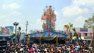 Dindigul Lakshmi Narasimha Perumal Temple  Kumbabishekam after 100 years tnn Dindigul : 100 ஆண்டுகளுக்கு பிறகு குடமுழுக்கு விழா!  கோலாகலமாக நடந்த இலட்சுமி நரசிங்கப்பெருமாள் கோயில்..