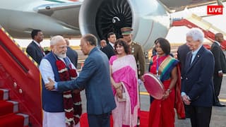 PM Modi Mauritius Visit: PM Modi's Grand Welcome in Mauritius! 24 cabinet minister reached the airport, Prime Minister Naveen Chandra Ramgulam hugs