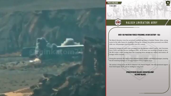 पाकिस्तानी प्रवाशांच्या ट्रेनचं अपहरण केल्यानंतर बीएलए आर्मीने गंभीर इशारा देखील दिला आहे. पाकिस्तानी सैन्याने कुठलंही पाऊल उचलल्यास किंवा कारवाई केल्यास ट्रेनमधील सर्वच प्रवाशांना ठार करण्यात येईल, असा इशारा देण्यात आला आहे.