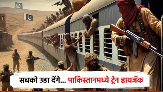 Pakistan Train Hijack मोठी बातमी ! पाकिस्तानमध्ये 'जाफर एक्सप्रेस हायजॅक'; 6 जवानांना मारलं, ट्रेनमधील 120 प्रवासी ओलीस