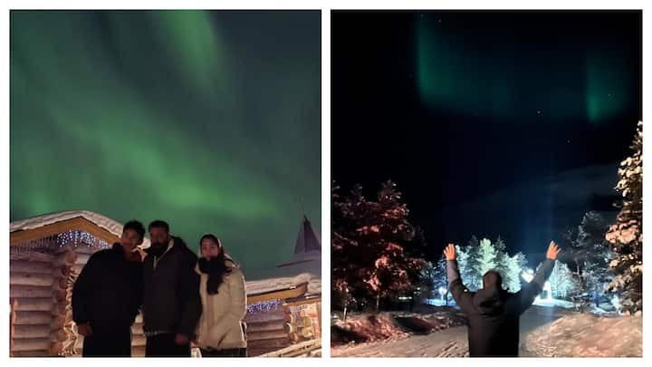 Actor Sanjay Dutt, who was last seen in the streaming movie ‘Ghudchadi’, is currently in Finland enjoying the sighting of Aurora Borealis.