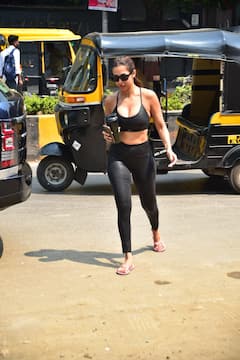 Malaika Arora Gives Fitness Goals In Black Latex Yoga Pants; See PICS