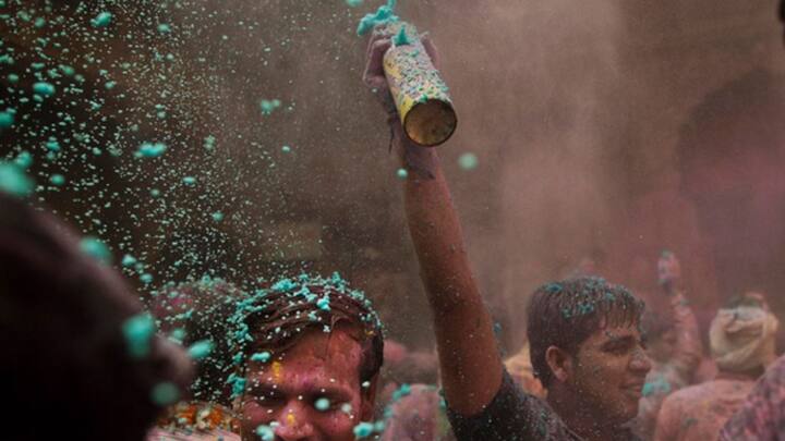 4. Avoid Chemical Sprays And Foams: Holi foams and artificial sprays have harmful chemicals that can damage skin, hair, eyes, and the environment. Avoiding these sprays can save pollution and allergies. Choose herbal gulal instead of these sprays for a healthy celebration. (Image Source: Pinterest/theatlantic)