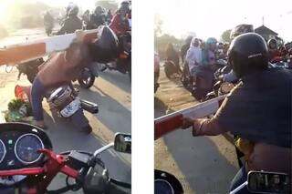 ਨਾ ਭੈਣ ਜੀ ਨਾ...! ਫਾਟਕ ਉੱਪਰ ਨੂੰ ਚੁੱਕ ਕੇ ਸਕੂਟਰੀ ਕੱਢਣ ਲੱਗੀ ਔਰਤ ਨਾਲ ਹੋਇਆ ਕੁਝ ਅਜਿਹਾ ਕਿ ਹੁਣ ਹੱਸ ਰਹੀ ਪੂਰੀ ਦੁਨੀਆ, ਦੇਖੋ ਵੀਡੀਓ