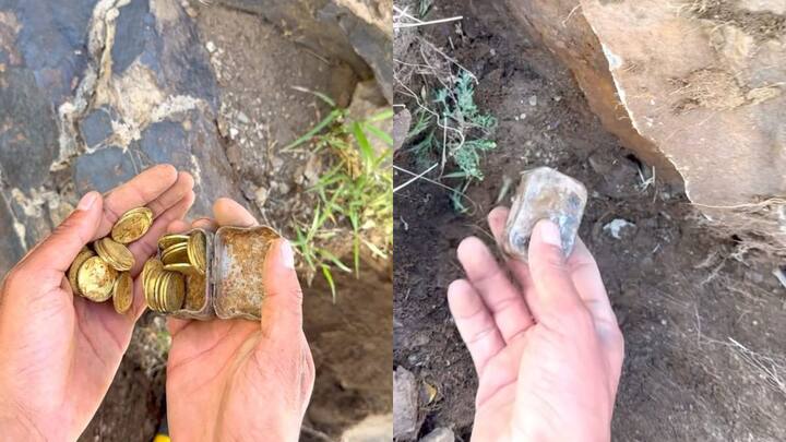 Viral Video: सोशल मीडिया पर अक्सर ऐसे वीडियो देखने को मिलते हैं, जिसमें लोग मेटल डिटेक्टर लेकर खजाने की तलाश में निकलते हैं. किस्मत रही बहुत कुछ हाथ लगता है. एक ऐसा ही वीडियो इन दिनों वायरल हो रहा है.
