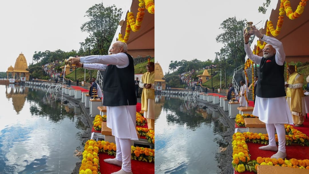PM Modi Mauritius Visit offers mahakumbh Jal from Prayagraj into ganga talao people says we are blessed PM Modi Mauritius Visit: पीएम मोदी मॉरीशस क्यों ले गए ‘महाकुंभ का जल? किसकी इच्छा कर दी पूरी