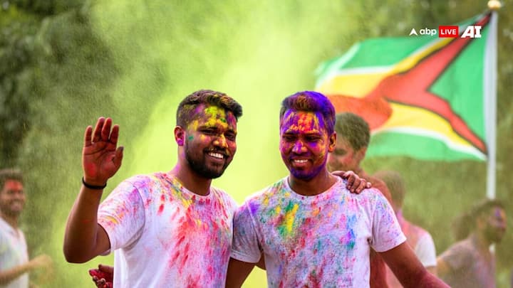 The festival of Holi of India is known as Fagwa in Guyana. The festival of Holi in Guyana is so important that there is a national holiday in this country on this day. The festival of Holi in Guyana starts from the temple of Utsav Prasad Nagar.