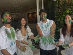Katrina Kaif And Vicky Kaushal Celebrate Holi With Family; See Fun-Filled PICS